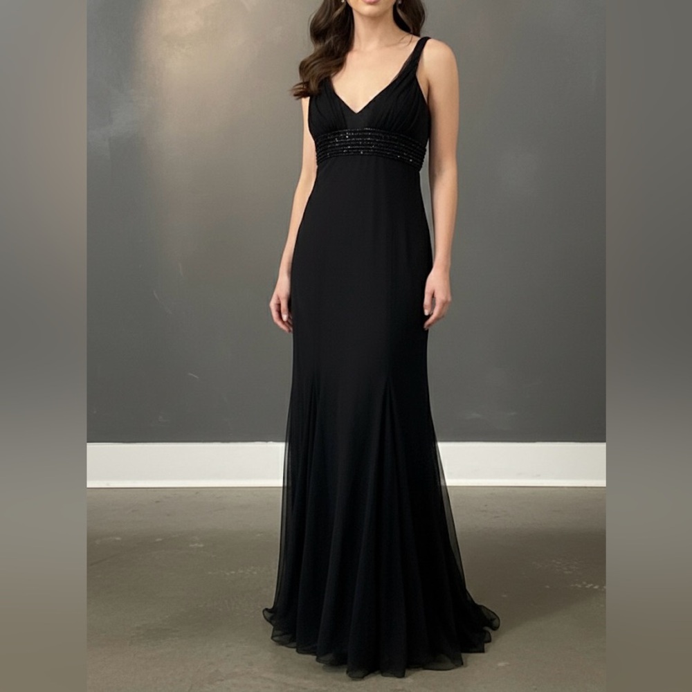 Vintage Badgley Mischka Black Maxi Dress